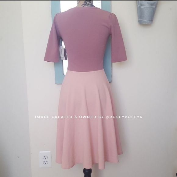 Lularoe New Pink Color Block Nicole Dress NWT - Picture 3 of 4